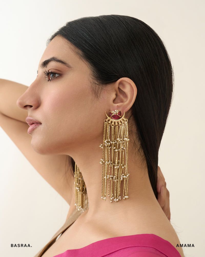 Chand Raag Waterfall Earrings