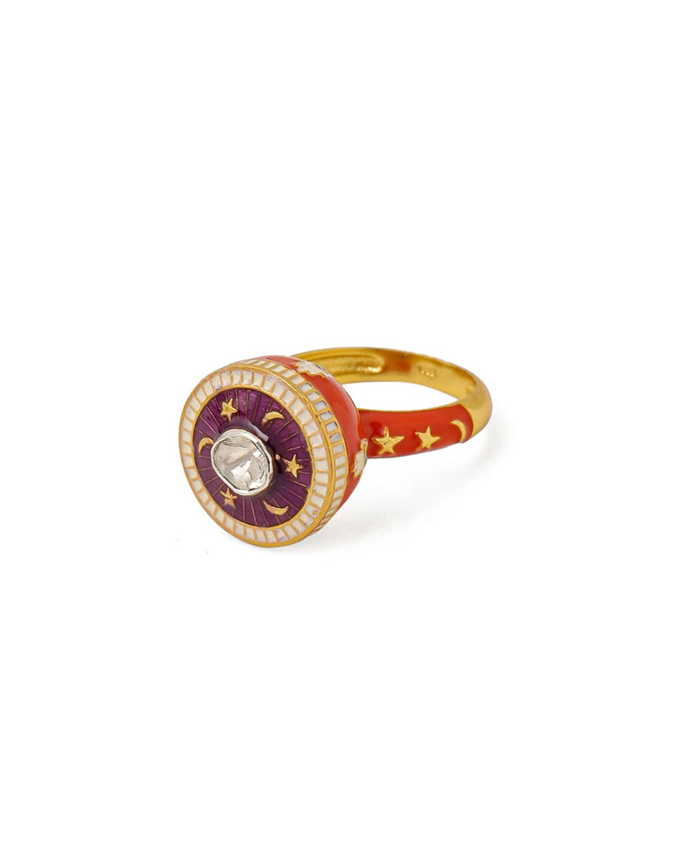 Chand Sitara Hamsa Polki Ring