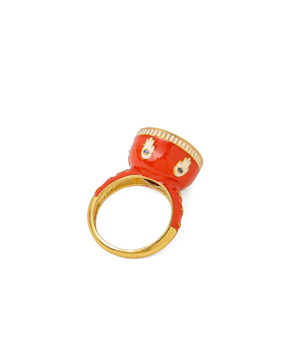 Chand Sitara Hamsa Polki Ring