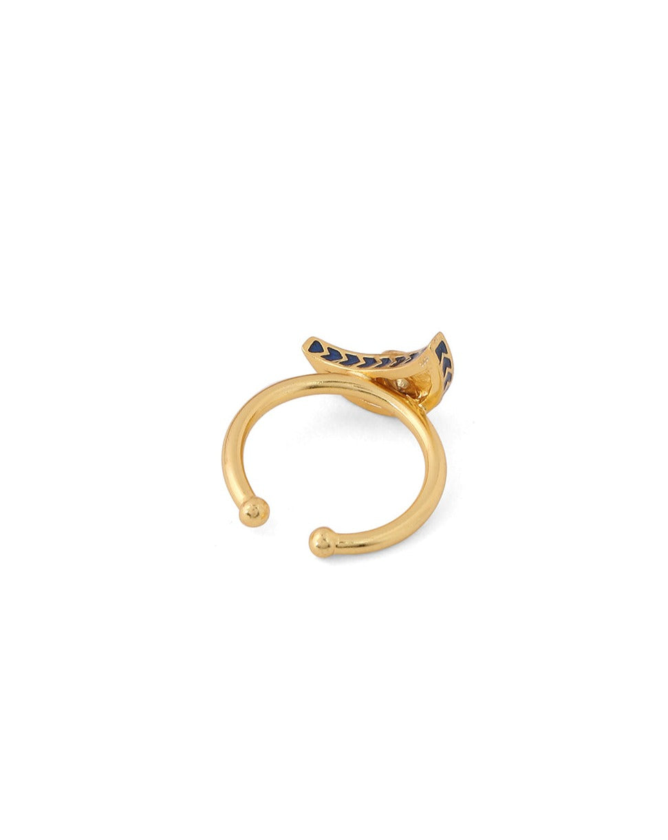 Crescent Polki Ring