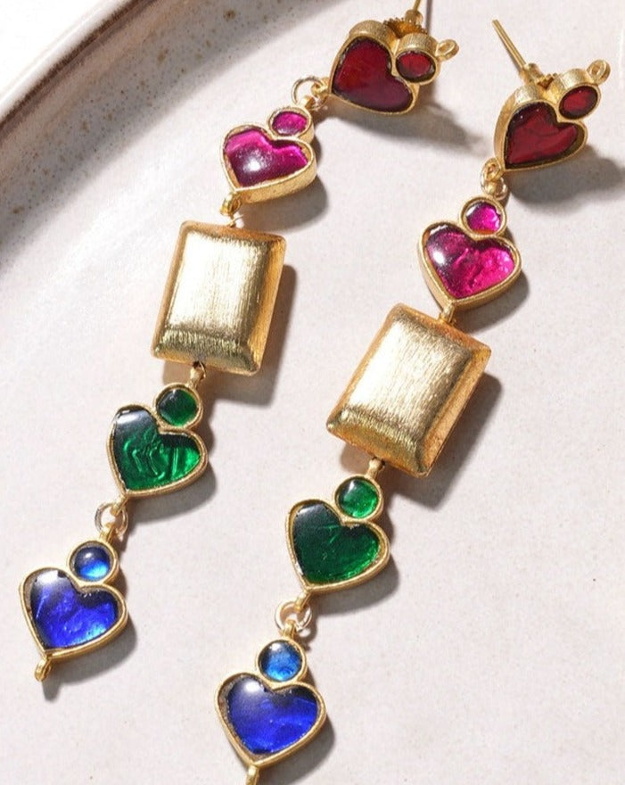 Multi Heart Earring