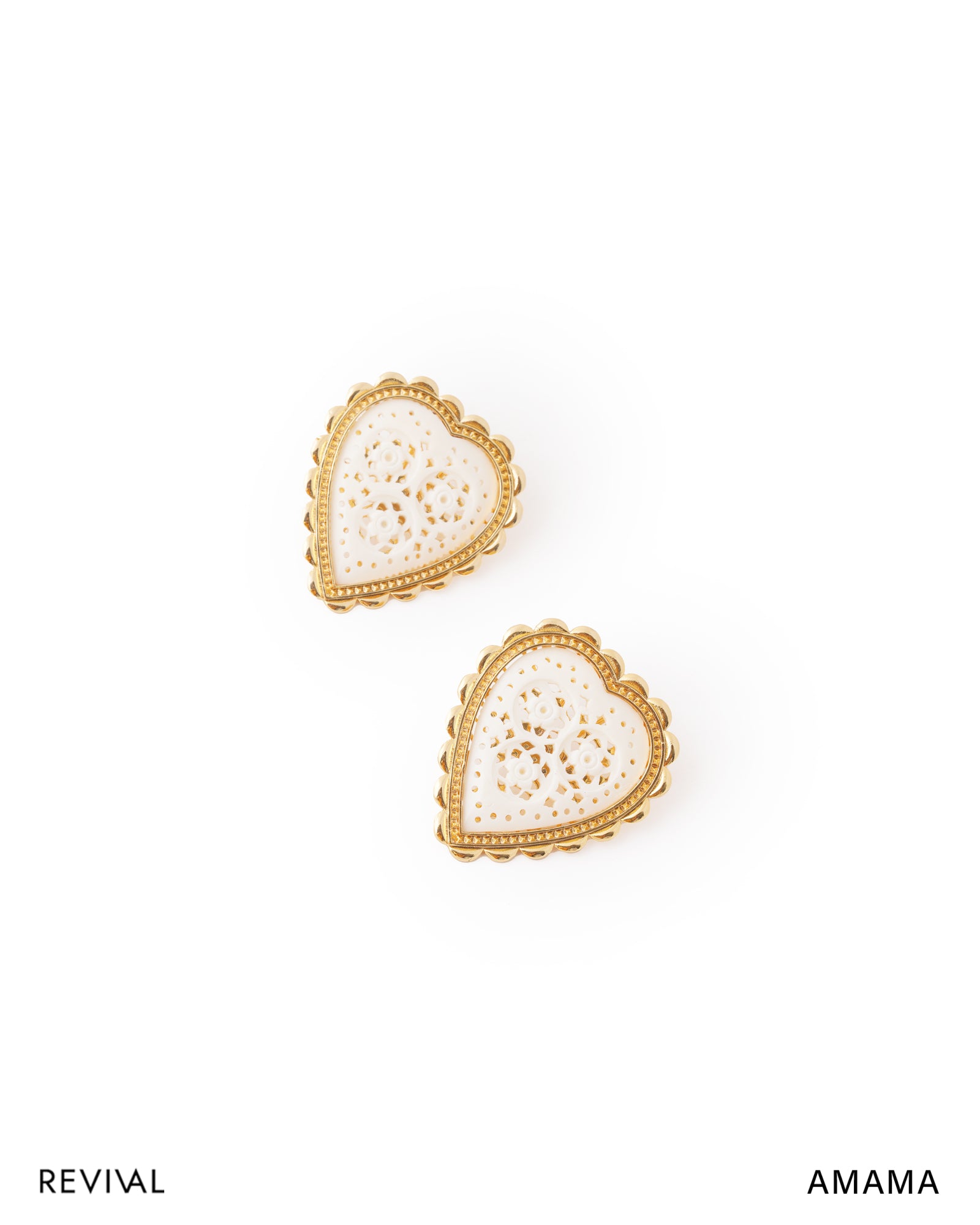 Trellis Heart Studs