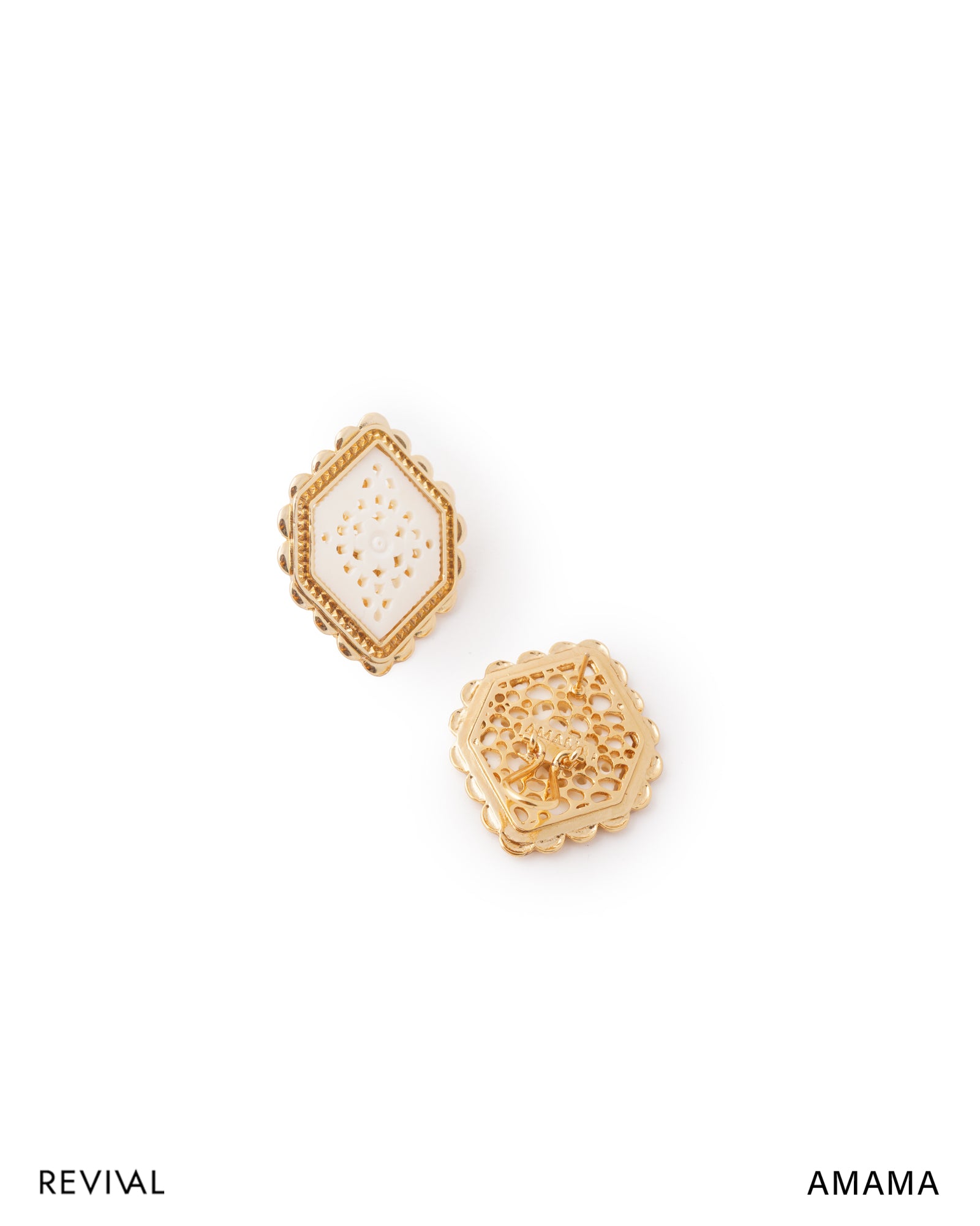 Trellis Hexagon Studs