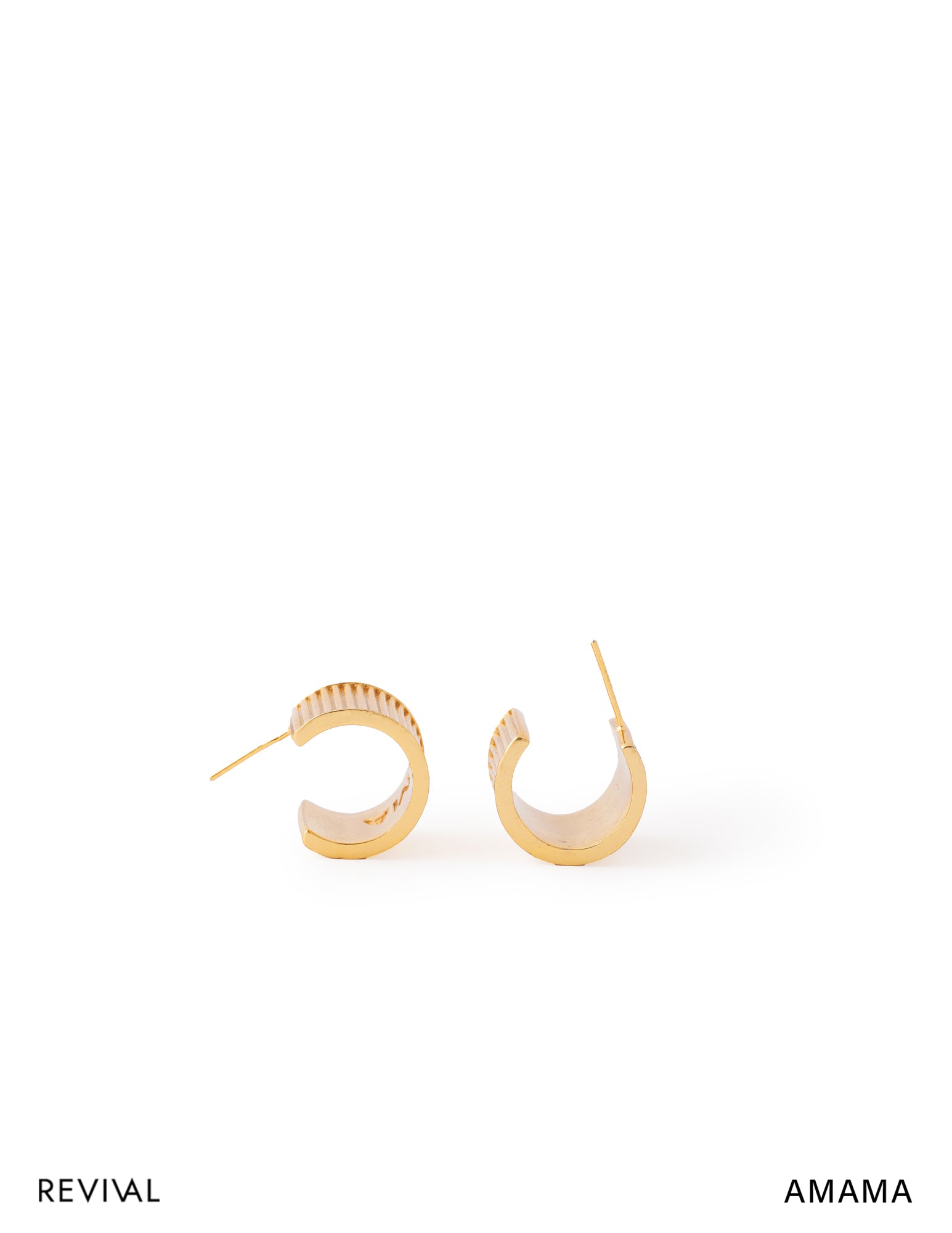 Gilt Wave Hoops