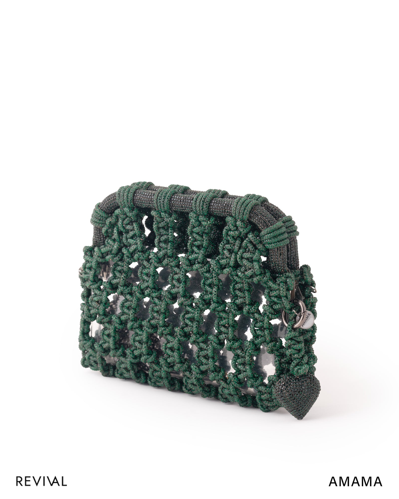 Luna Plaided Clutch in Forest Green