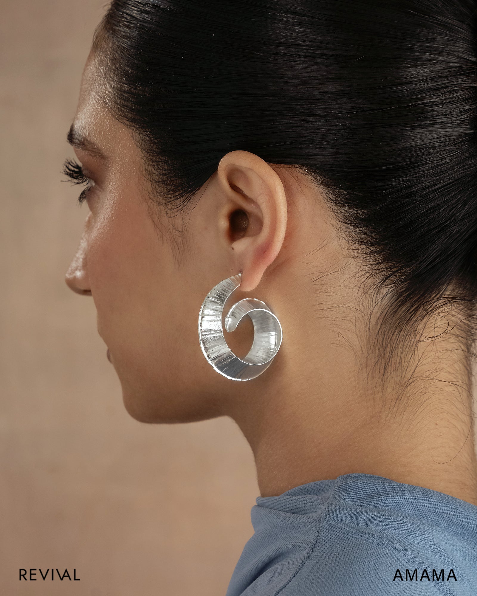 NAVITA HOOPS IN SILVER