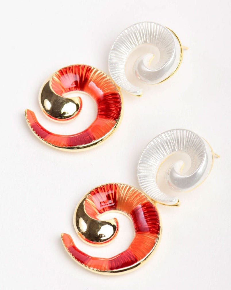 Ava Red Earrings