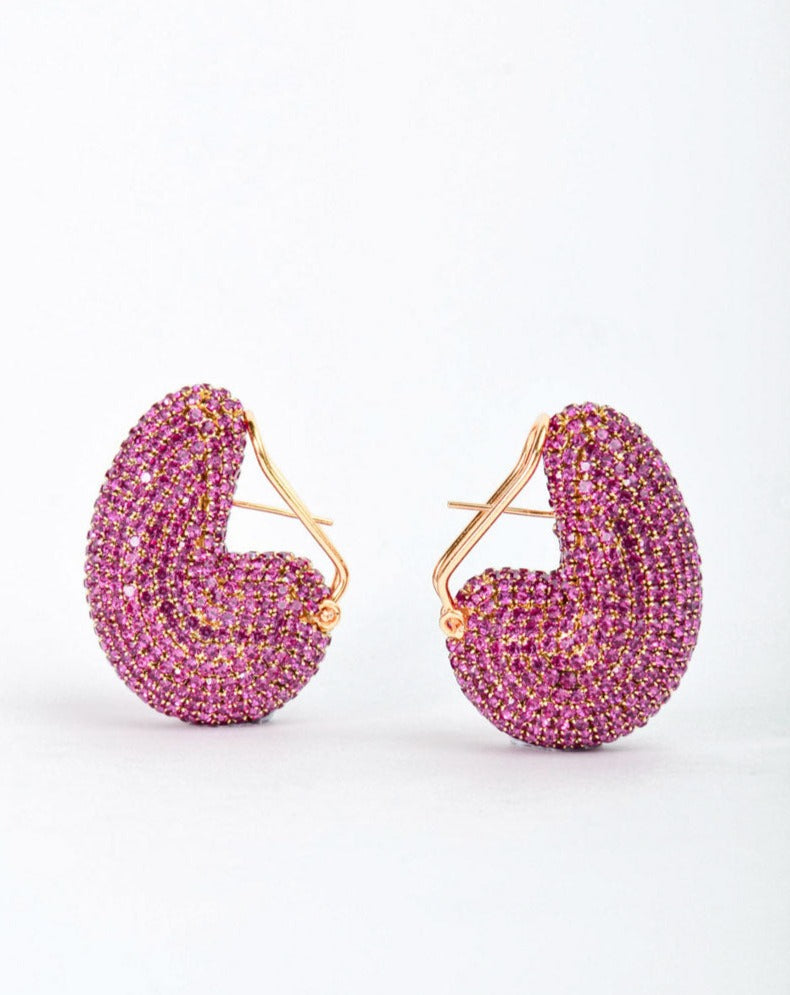 Kaju Earrings In Hot Pink