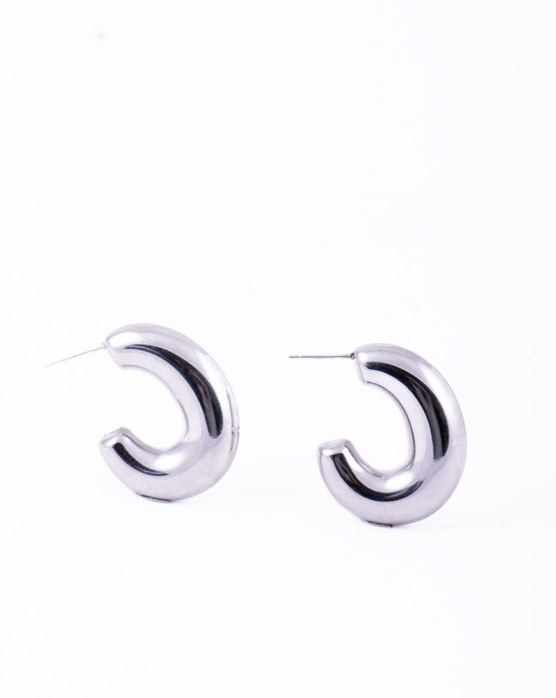 Amaya Hoops In Silver