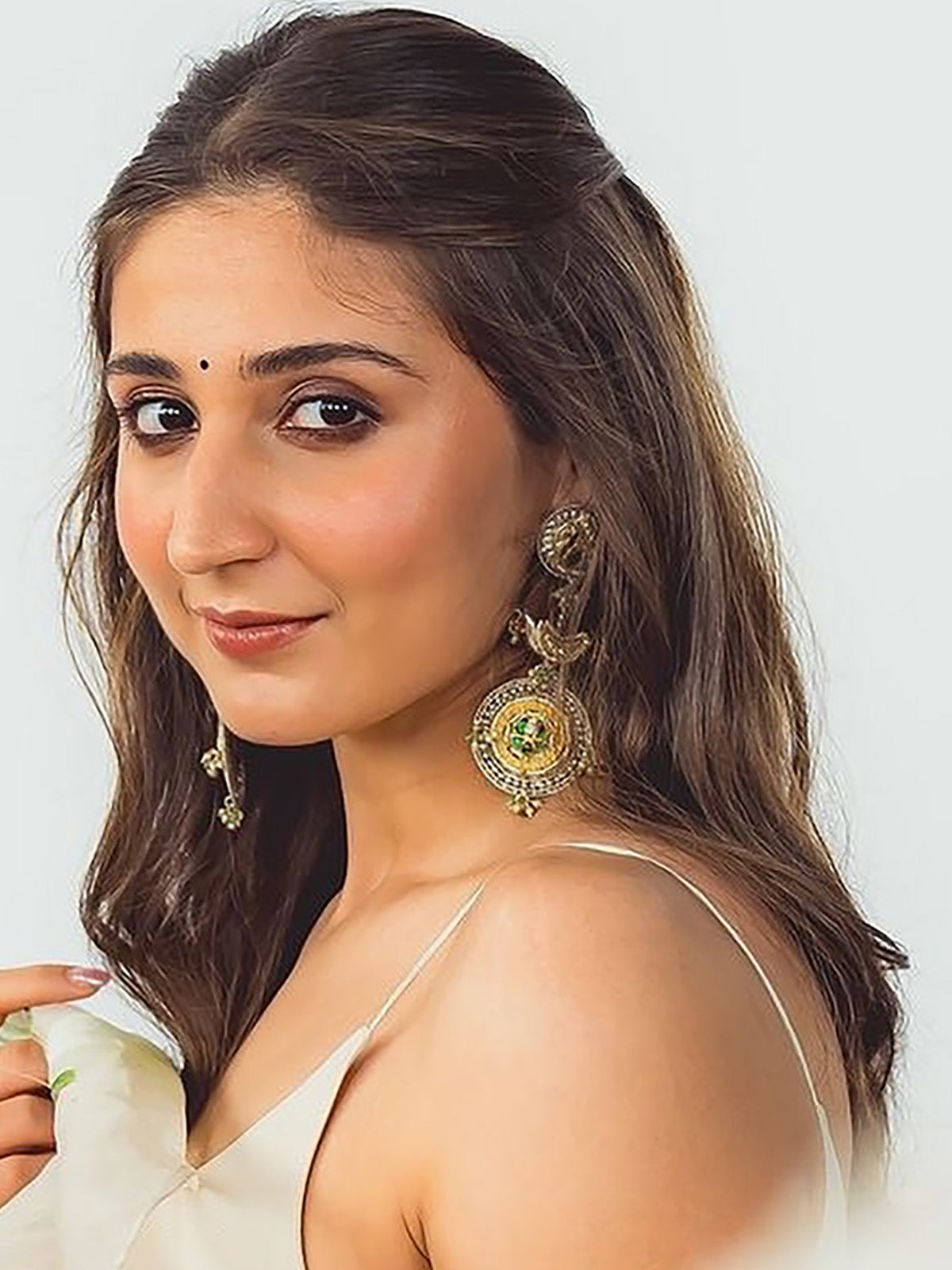 Dhvani Bhanushali in Mortantra Earrings - EK-SFEAR316SL