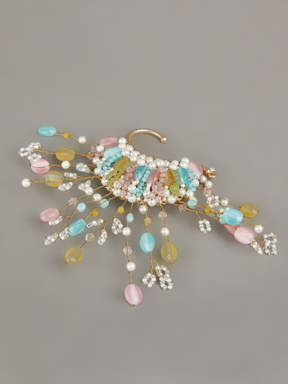 Versatile Multicolored Stone Studded Wired Earcuffs