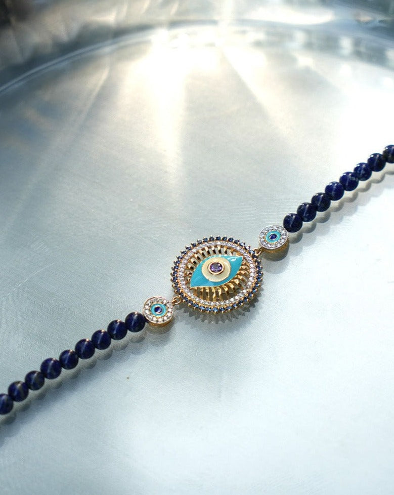 Lapiz Lazuli Evil Eye Bracelet