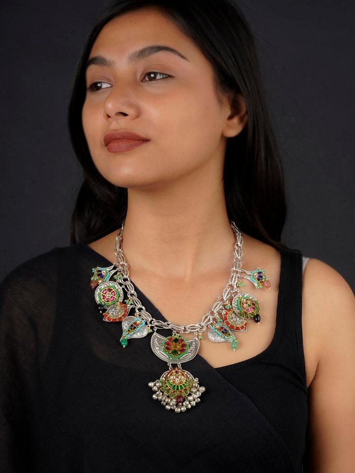 Multicolor Tribal Necklace - EK-SFNECK503A