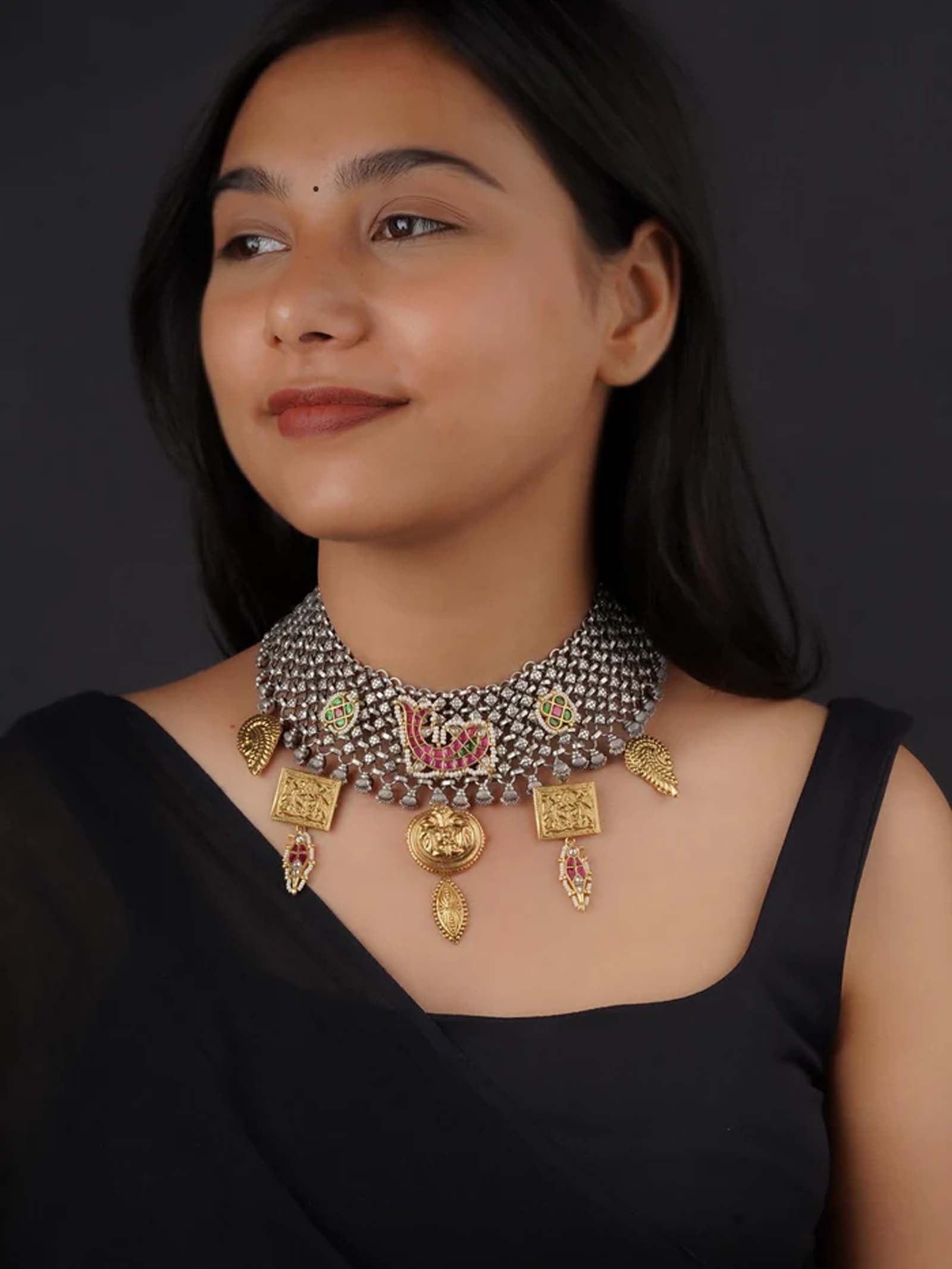 Multicolor Tribal Necklace - EK-SFNECK541M