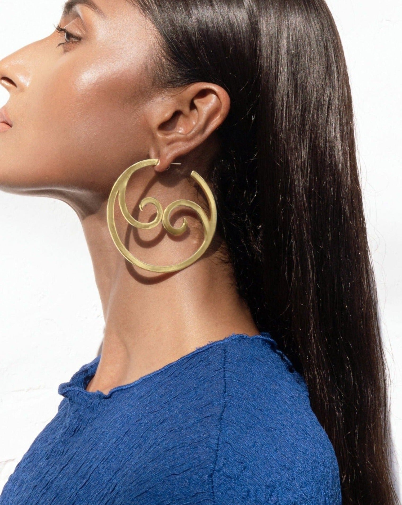 Yin Yang Wave Hoops