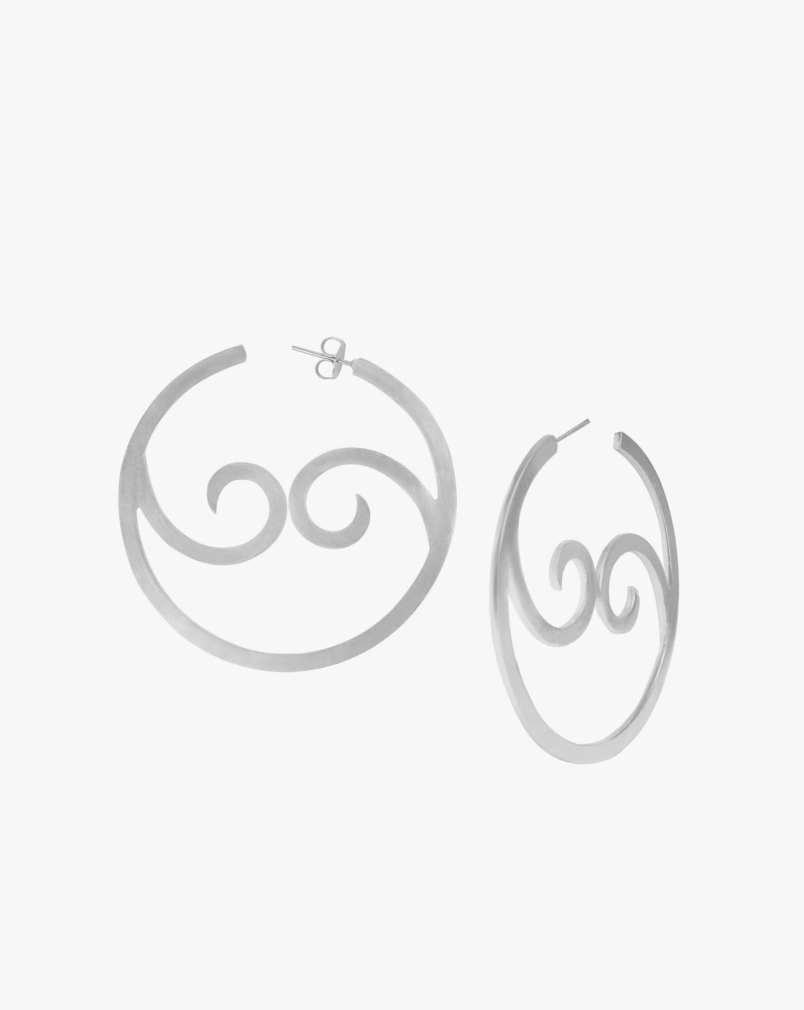 Yin Yang Wave Hoops