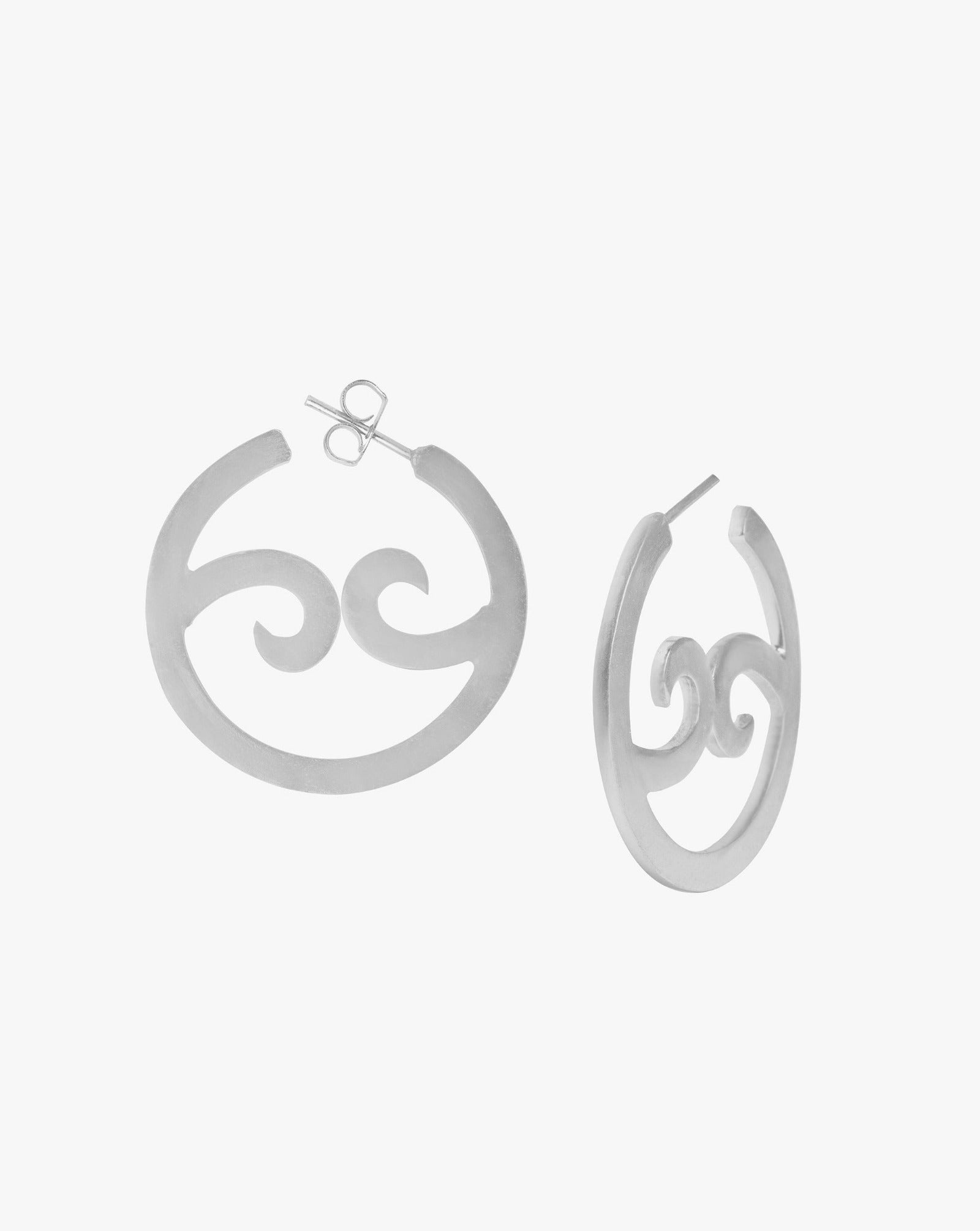 Yin Yang Wave Hoops