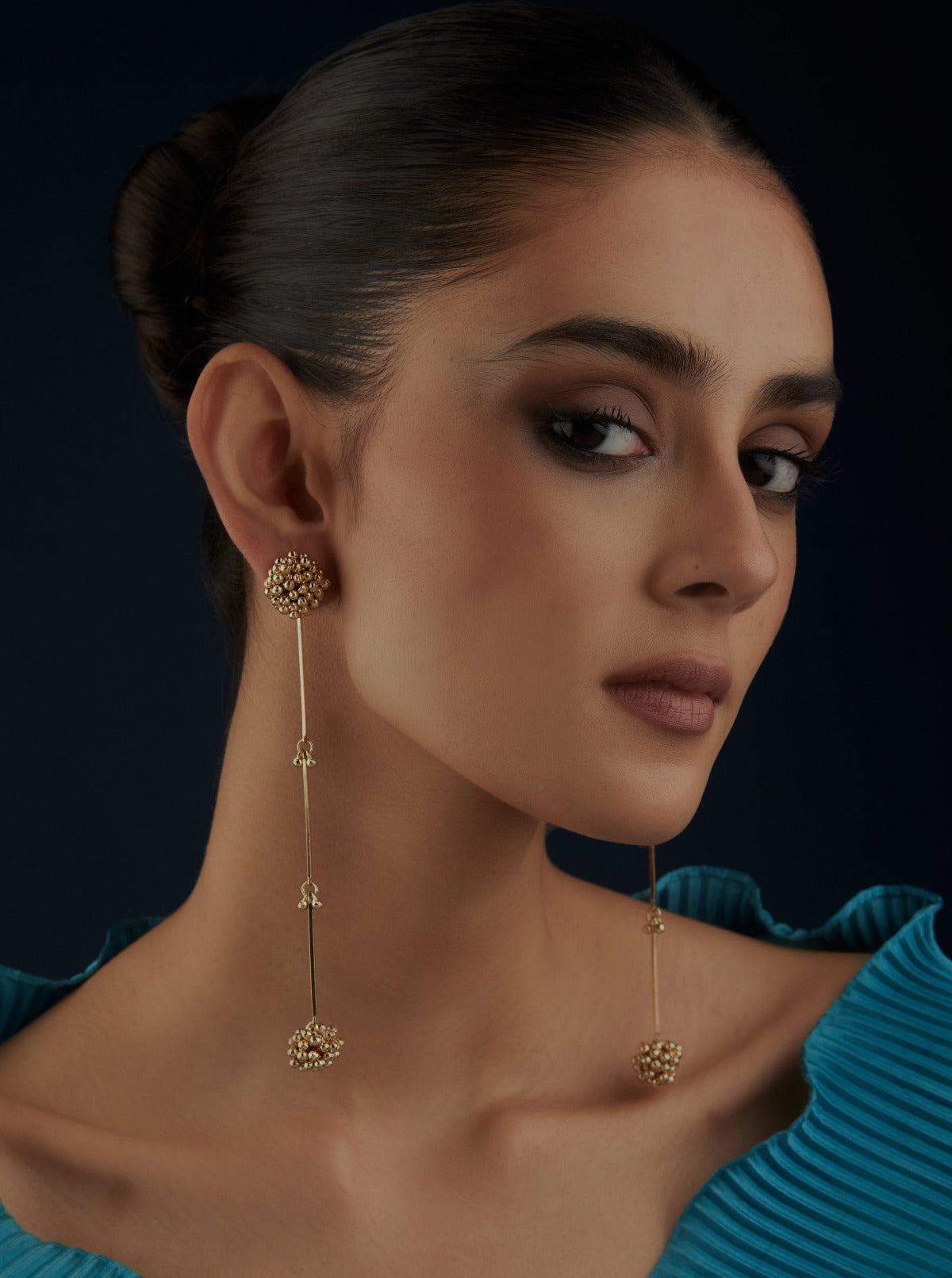 Double Bajra Long Earrings