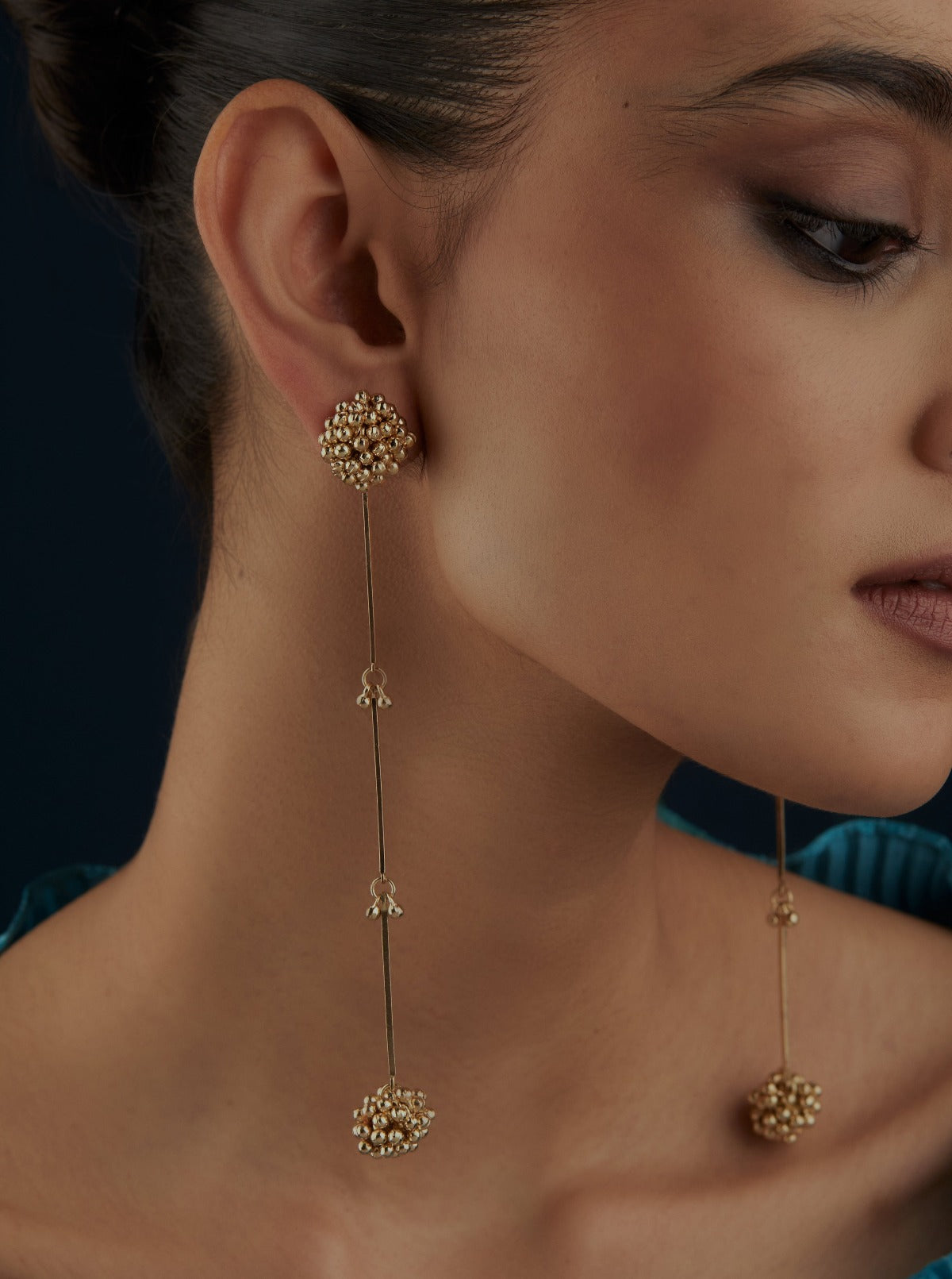 Double Bajra Long Earrings