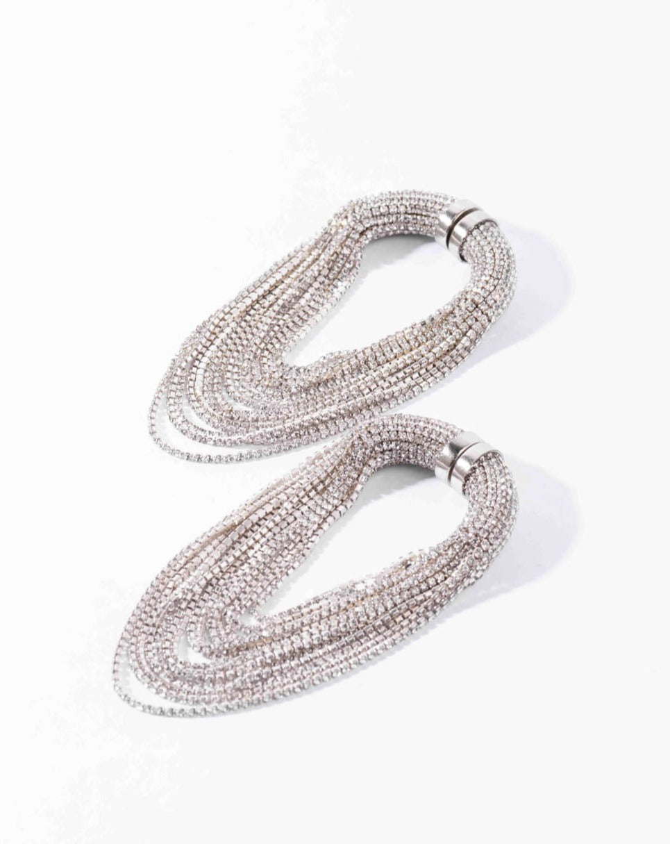 Infinity Fall Danglers In Sparkling White Amama