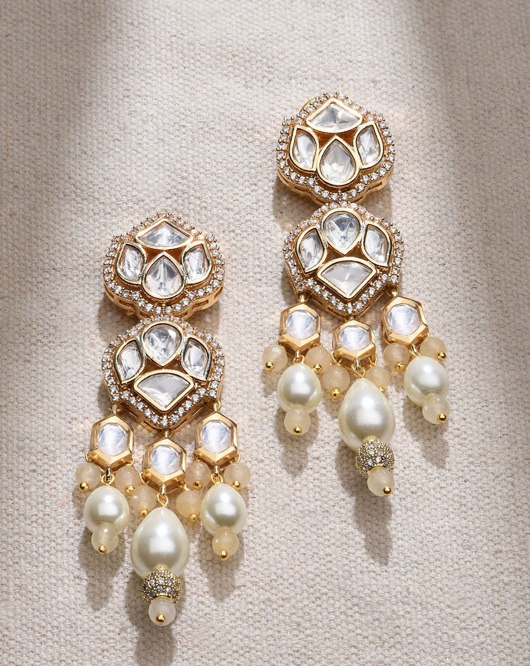 Gleamful Golden Dangler Earrings