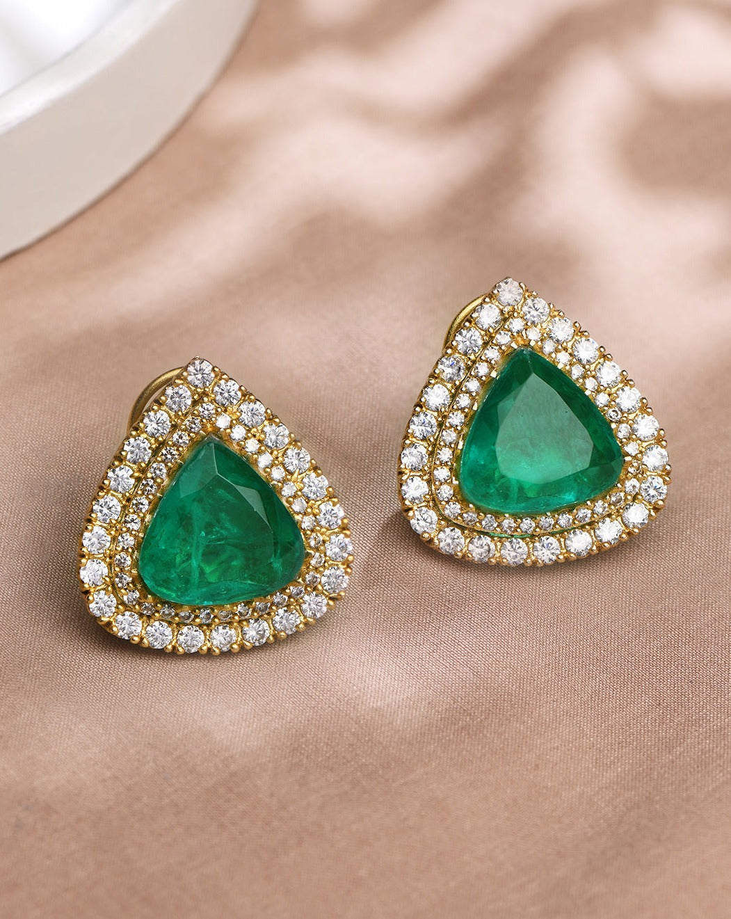 Effulgent Green Stud Earrings