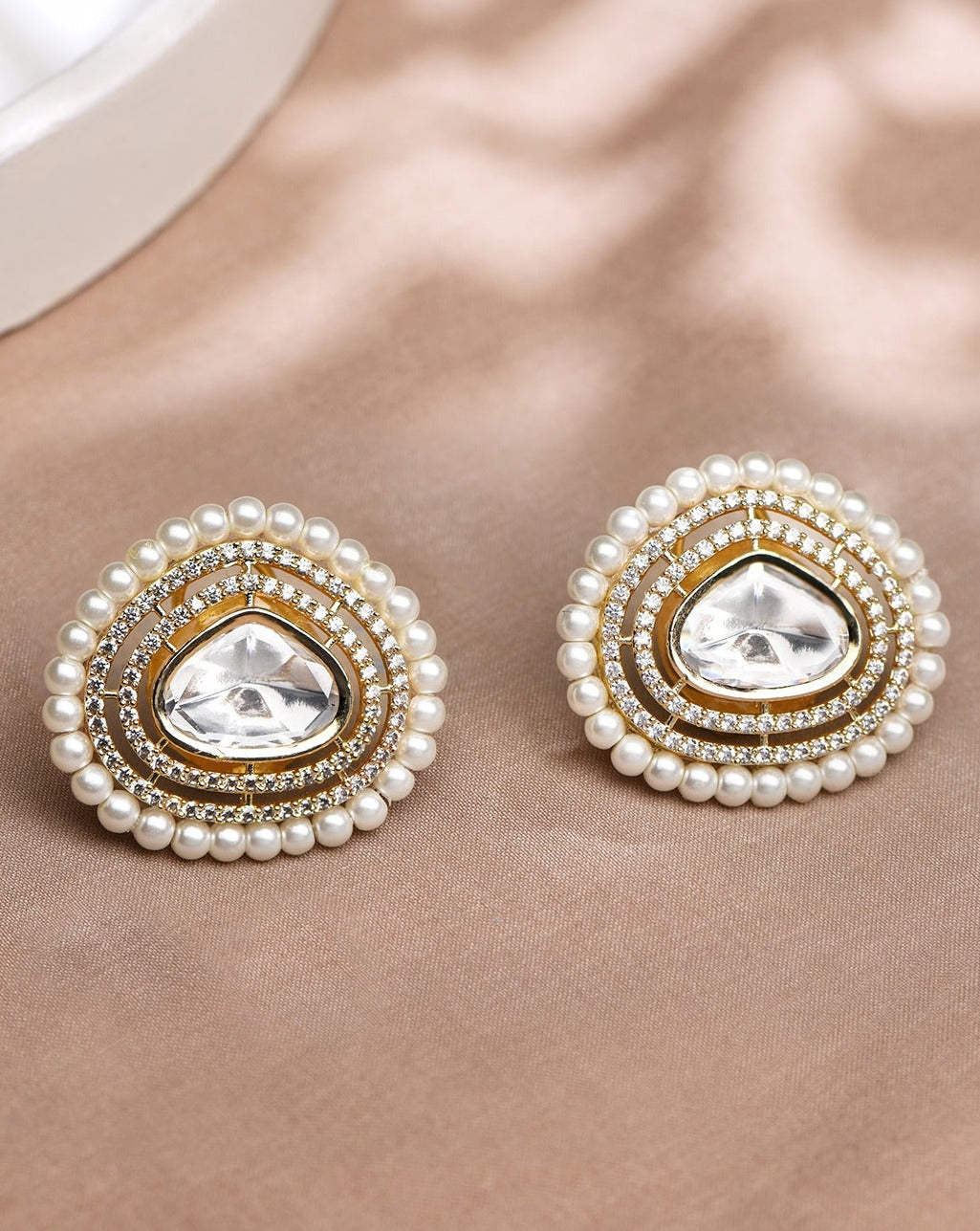 Wondrous White Stud Earrings