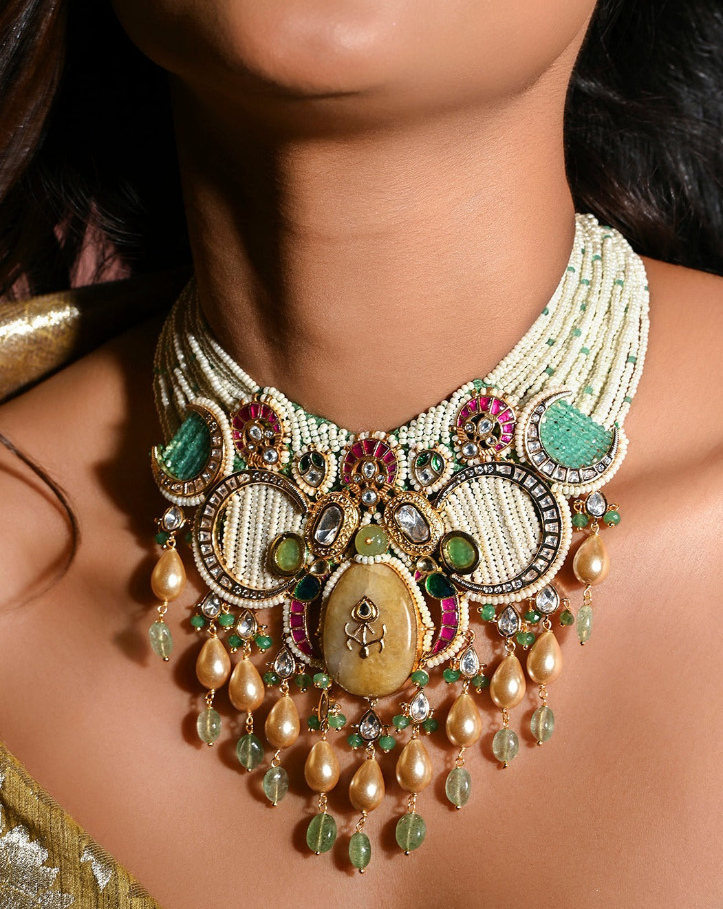 Opulant Multi-Colour Beaded Necklace