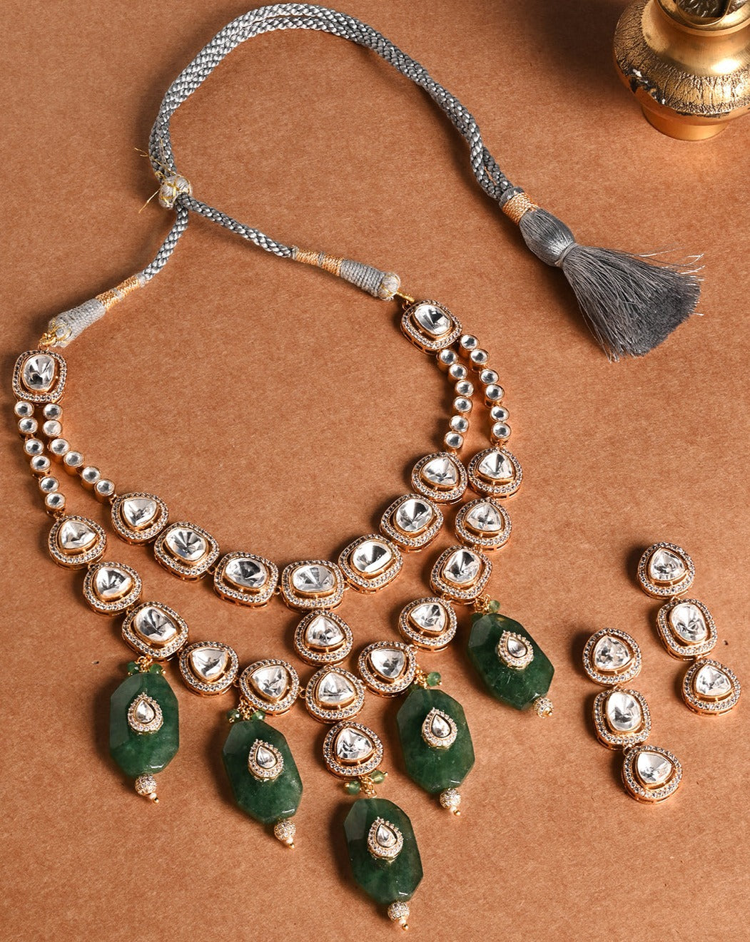 Majestic Layered Necklace With Earrings