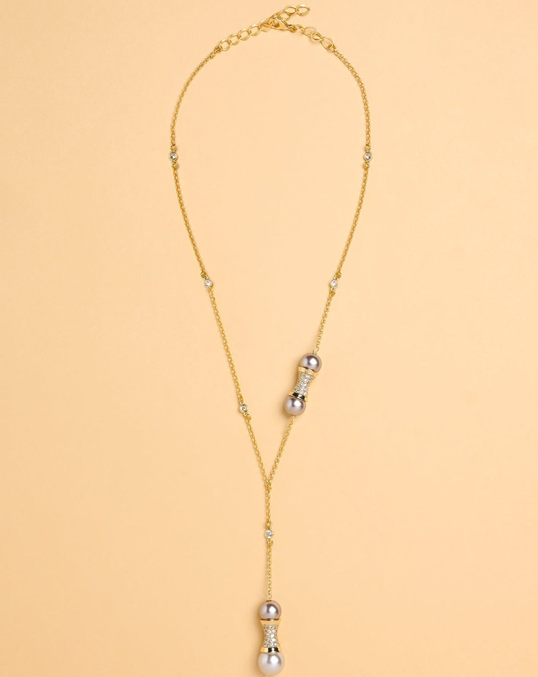 Pearl Handle Lariat Necklace