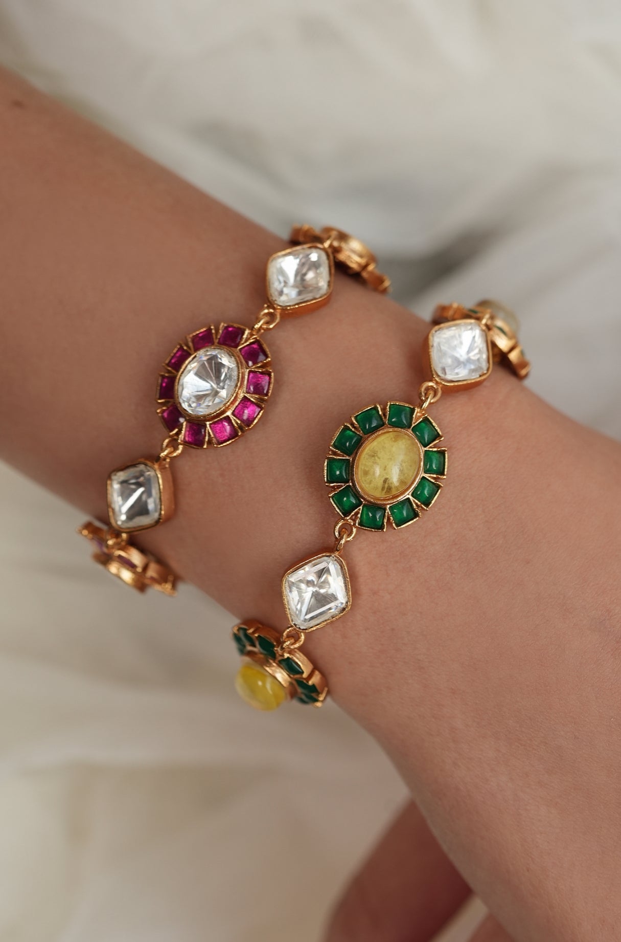 Rajwari Rose Polki Bracelet