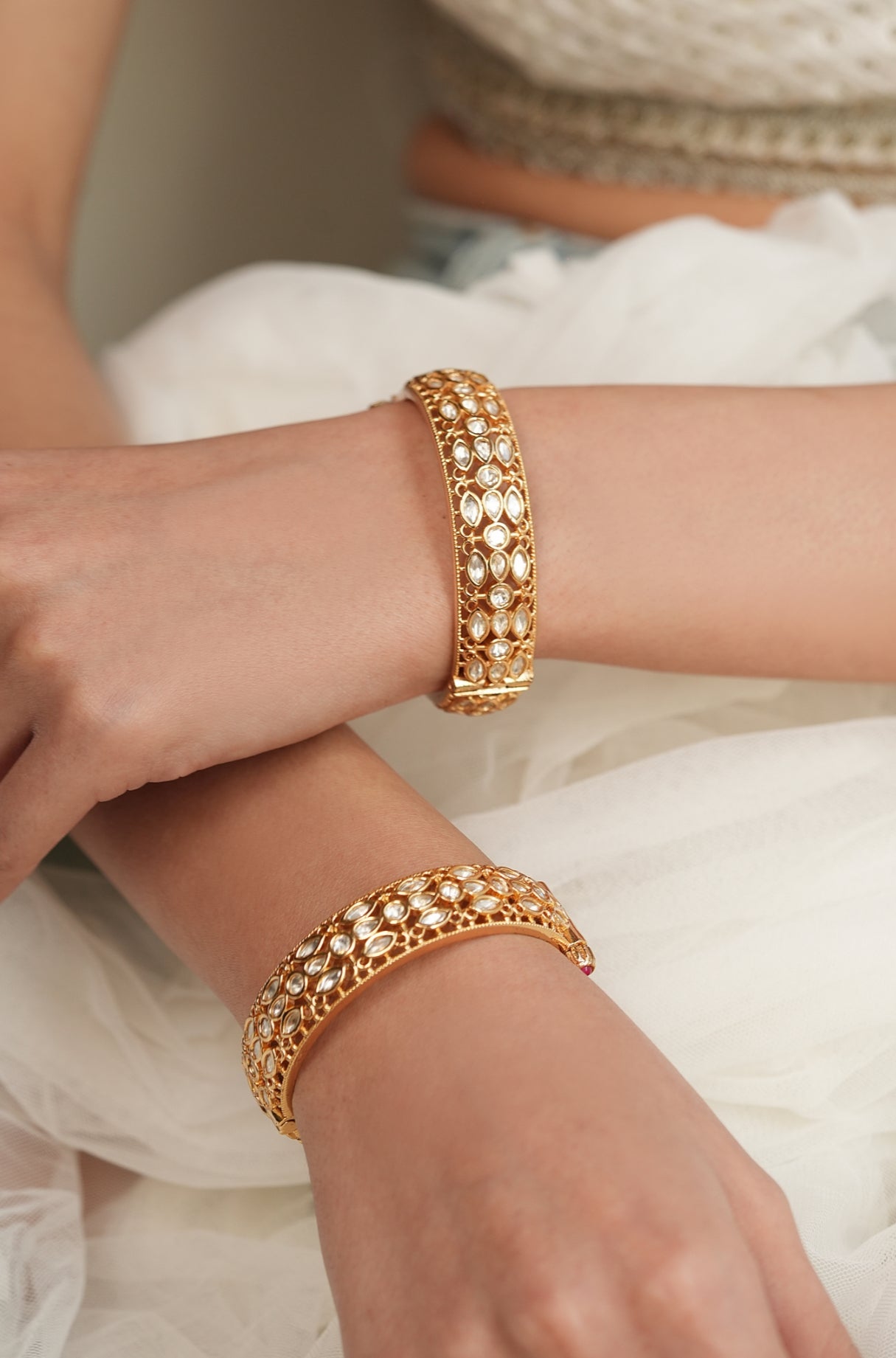 Regal Polki Gold Kada(pair)