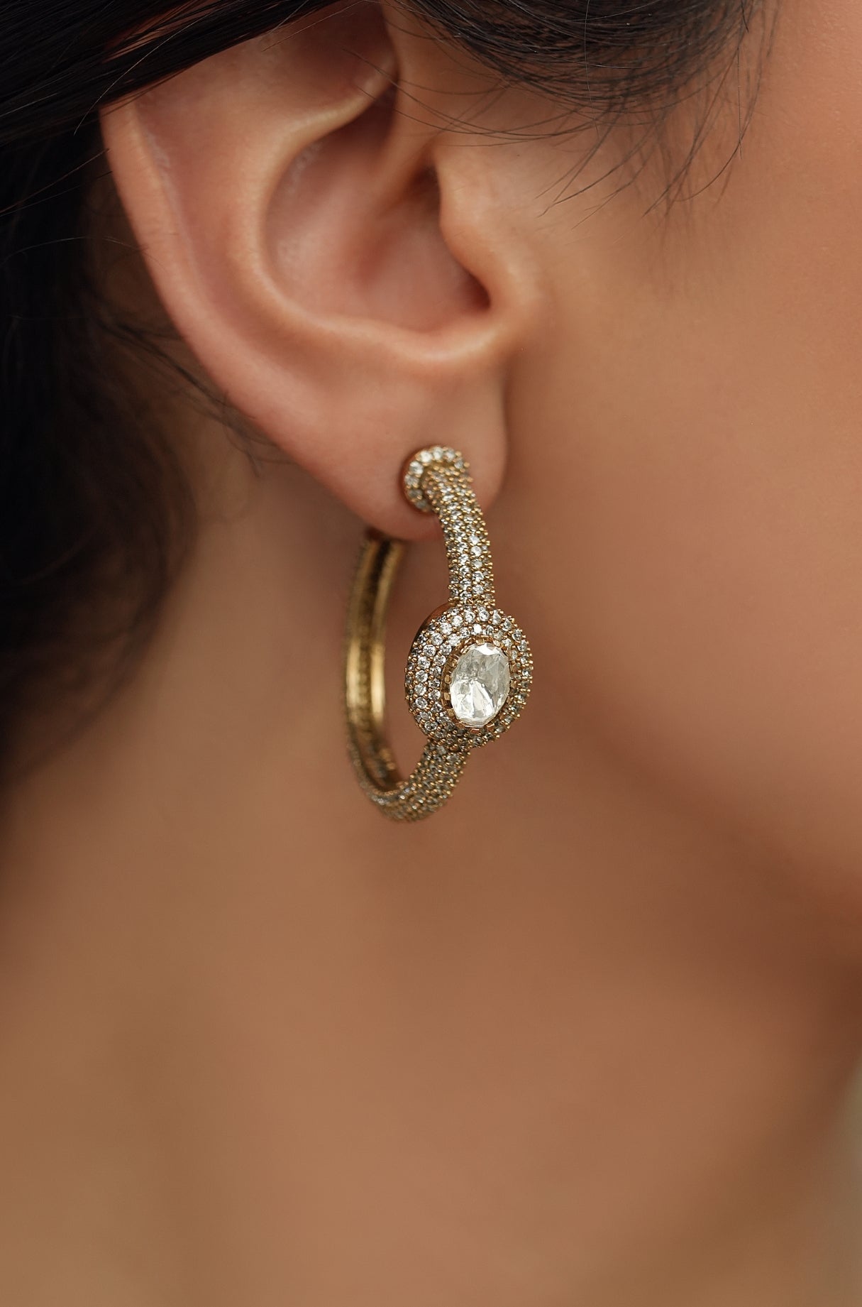 Opulent Hoop Charm Earring