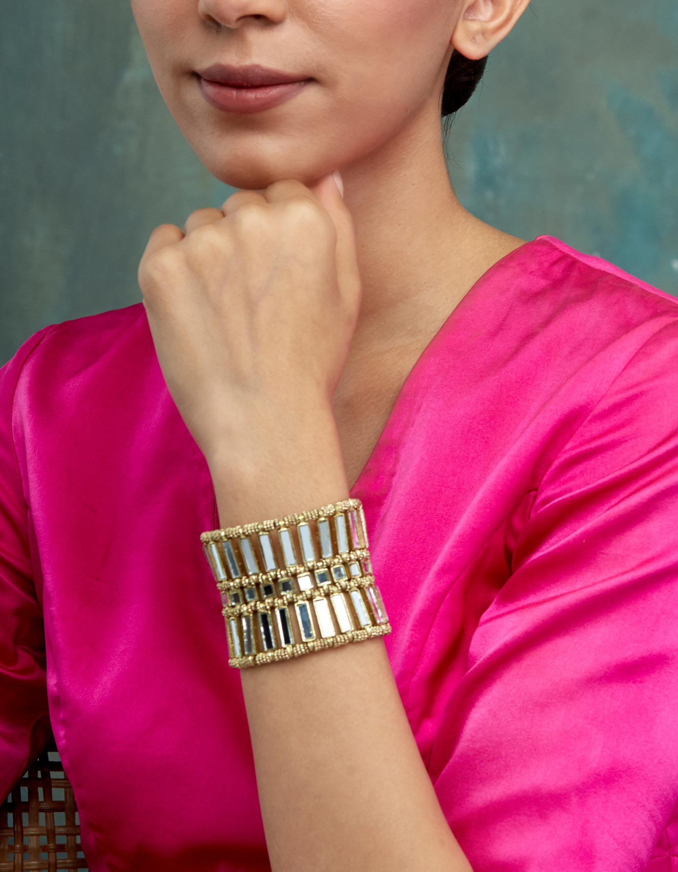 Mirror Gold Falak Naaz Bracelet