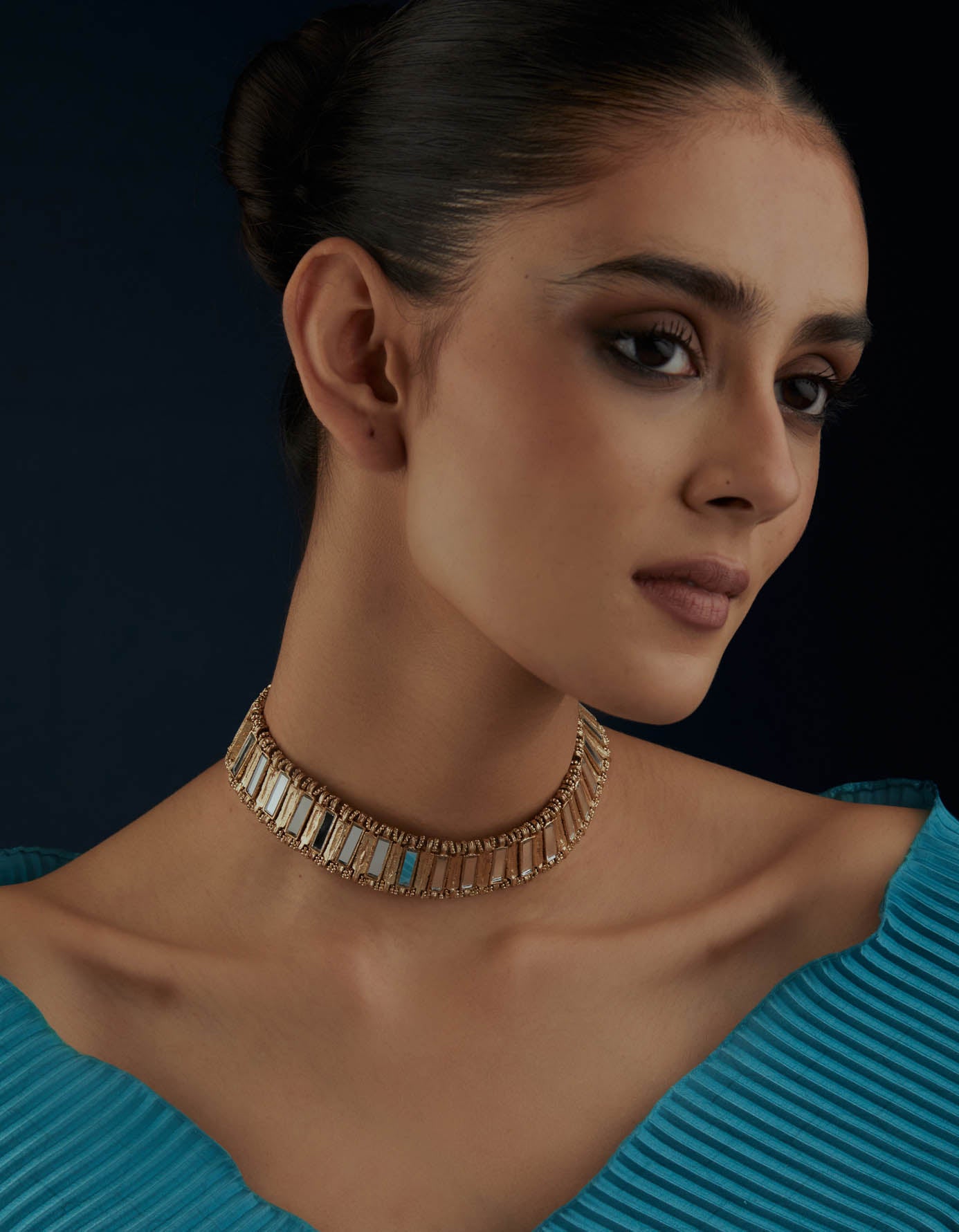 Mirror Gold Qabeela Choker