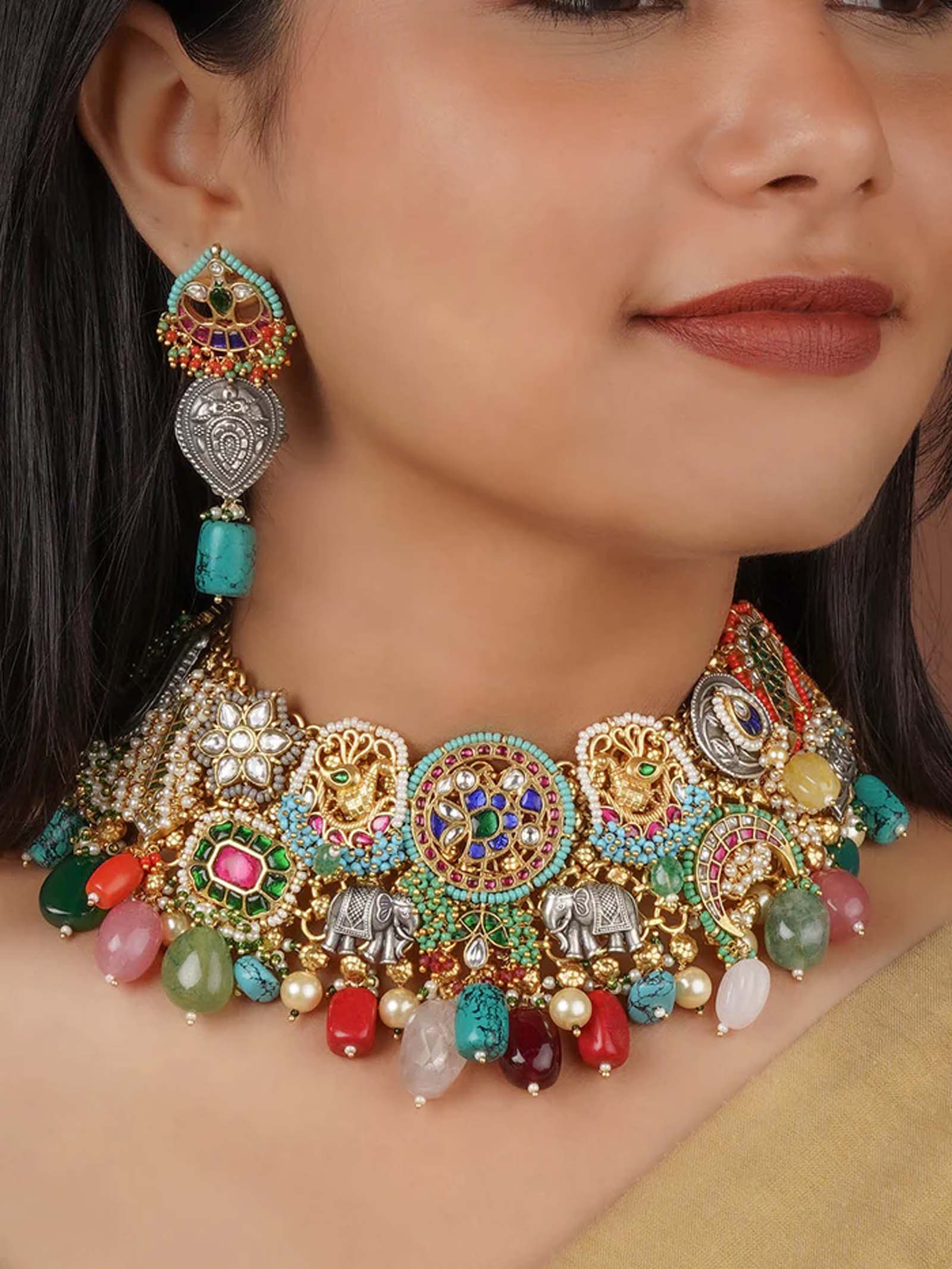 Multicolor Mishr Necklace Set - MR-S790M