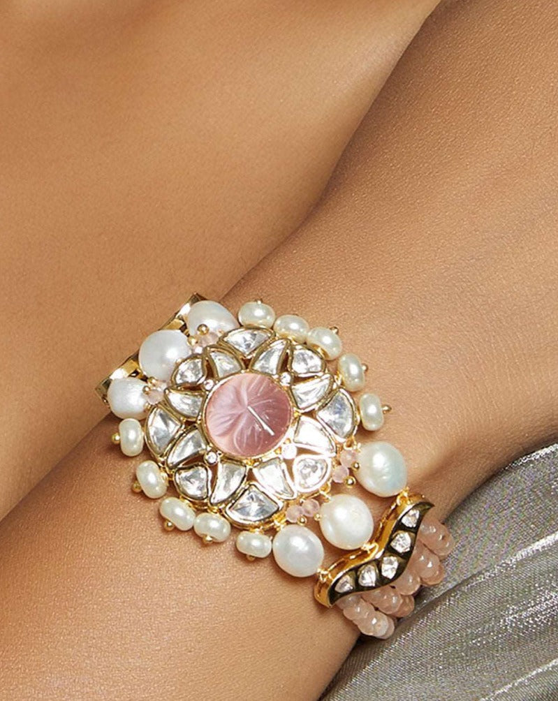 Alluring Pink & White Gold Bracelet