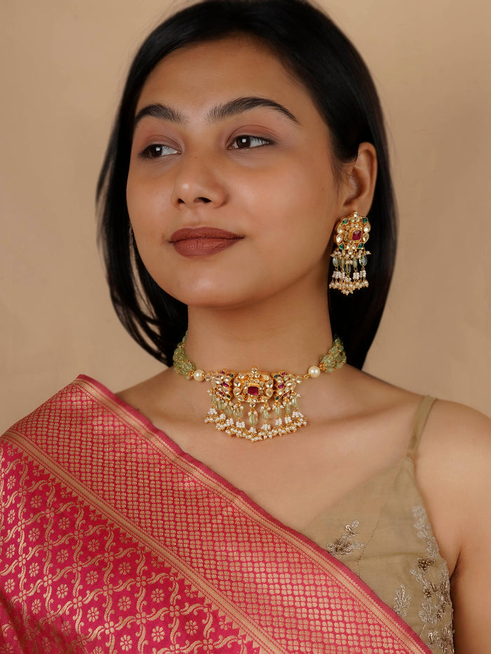 Jadau Kundan Choker Set - MS1658M