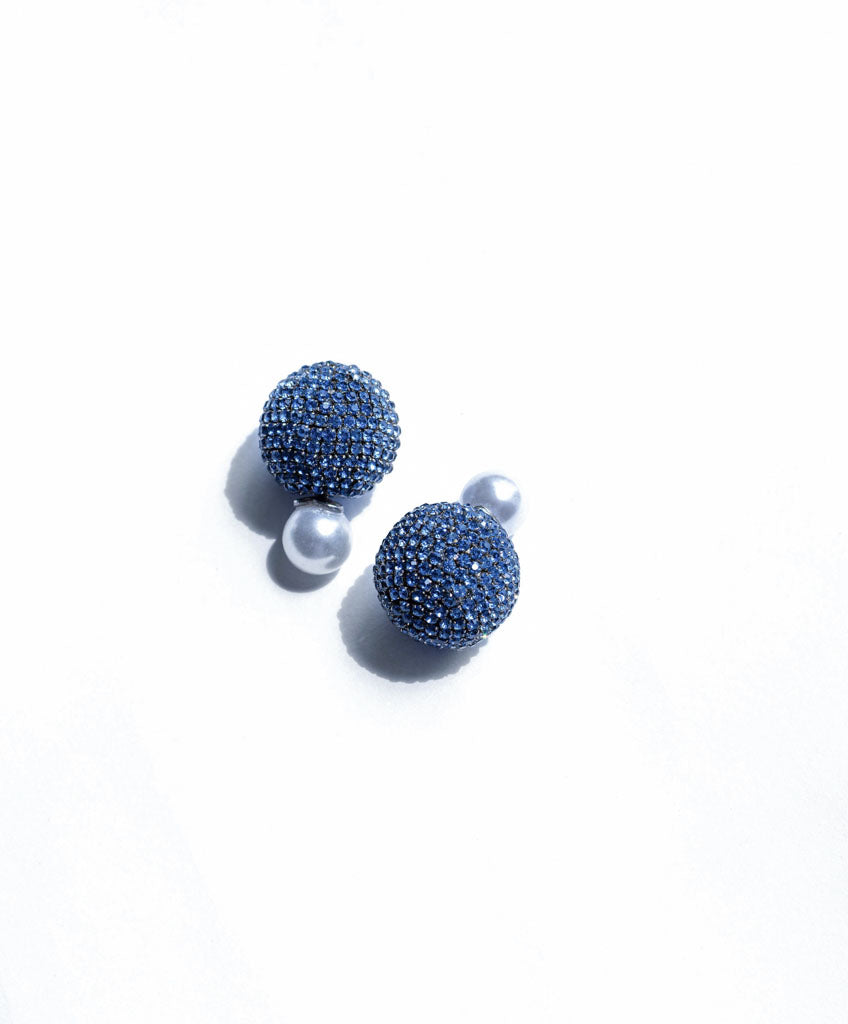 Nano Meteor Earrings In Cerulean Blue