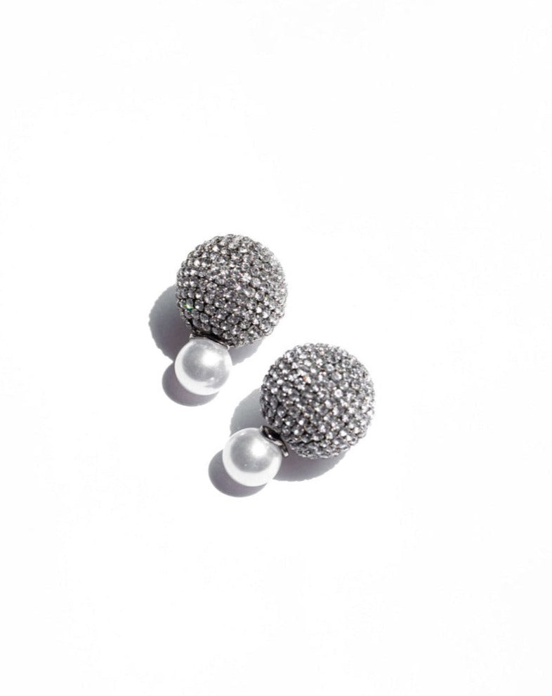 Nano Meteor Earrings In Sparkling White