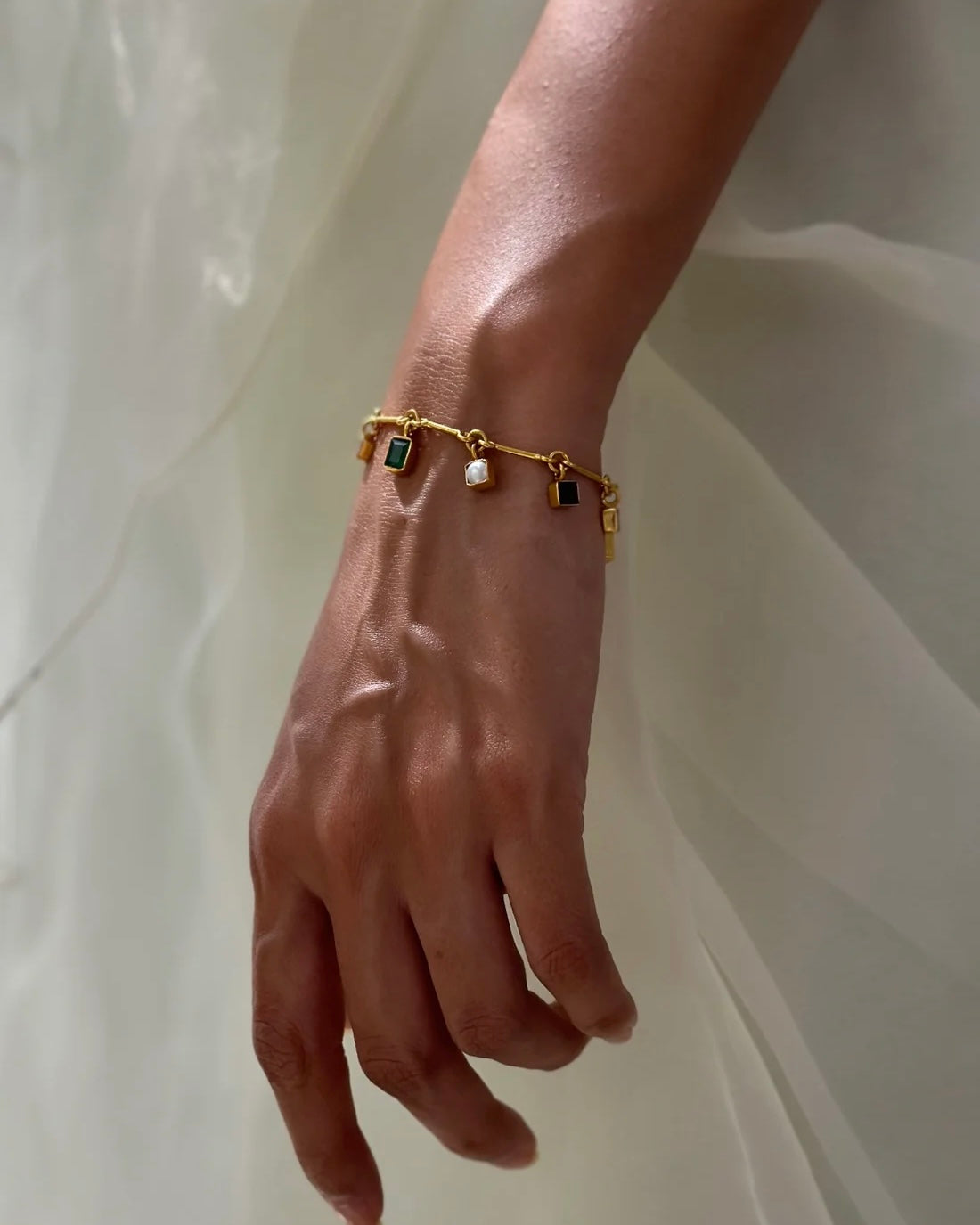 Navratna Bar Bracelet