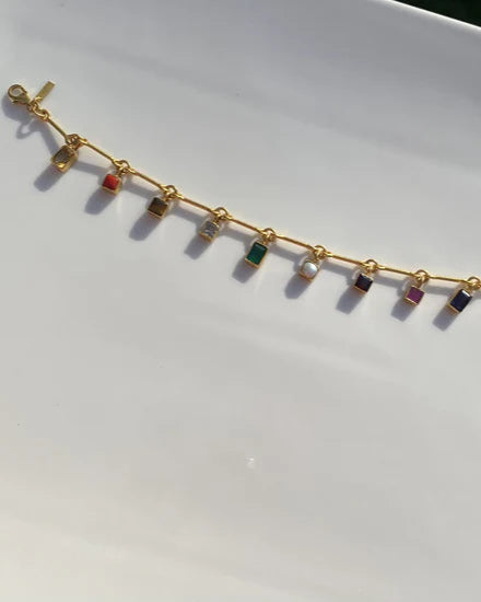 Navratna Bar Bracelet