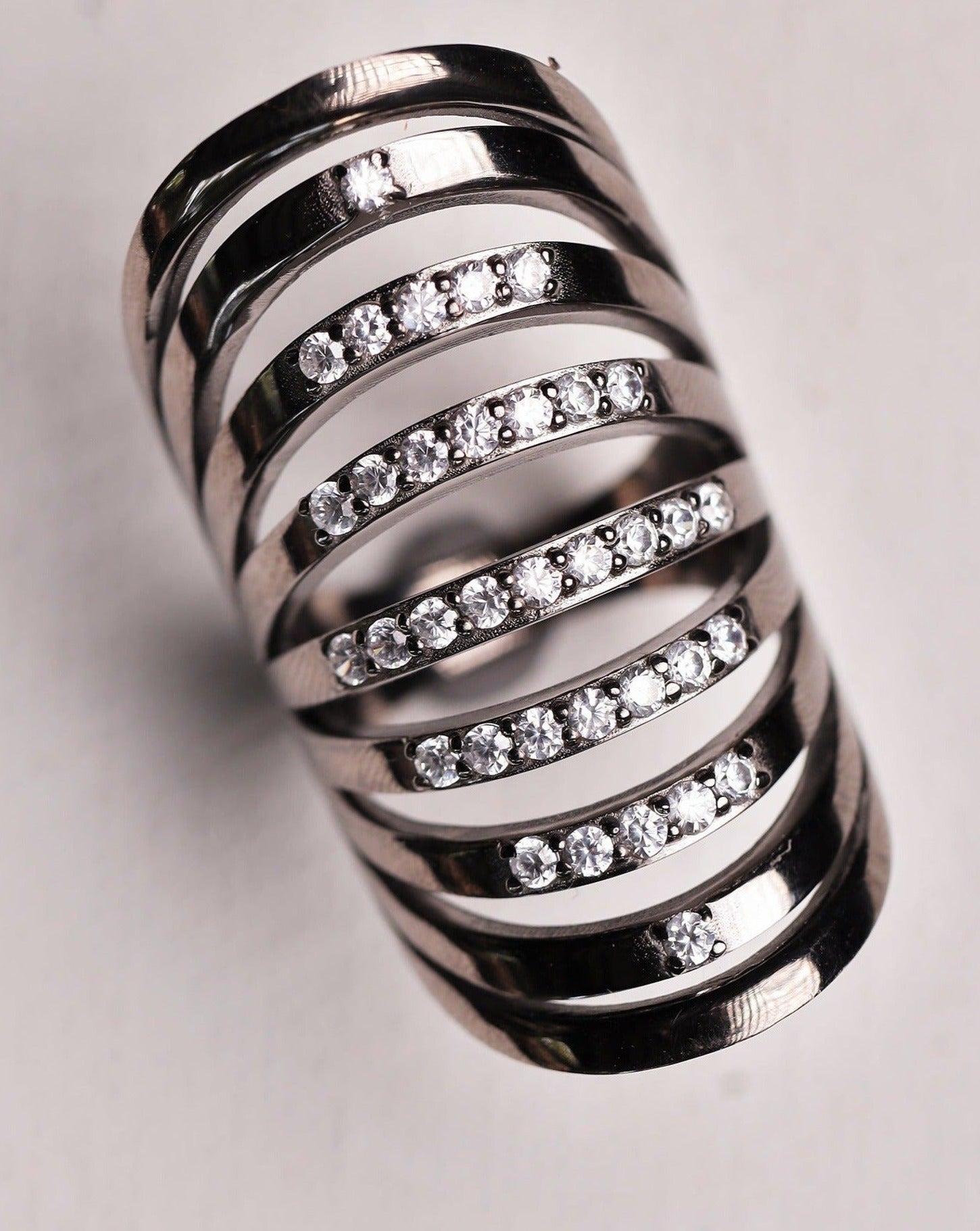 Statement Gunmetal Ring