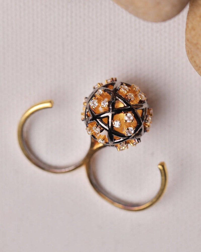 Merkaba Two Finger Ring