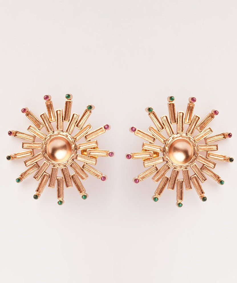 Arusha Gold Plated Stud Earrings – KaurzCrown.com