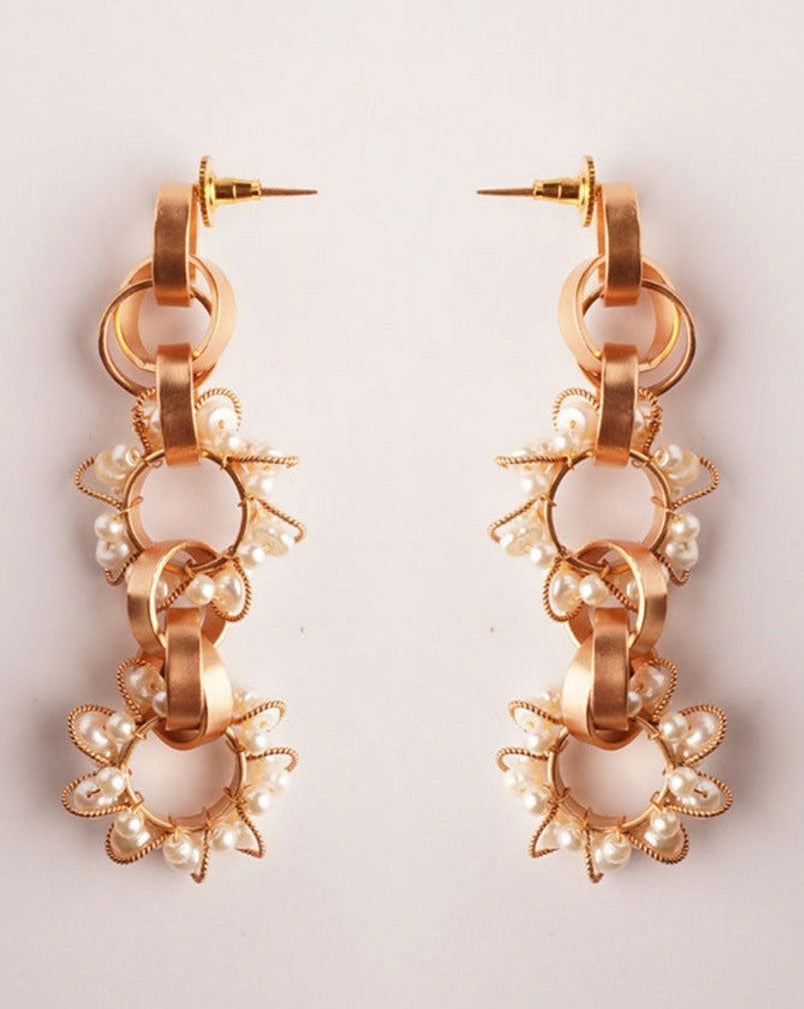 Neutron Loop Pearl Earrings