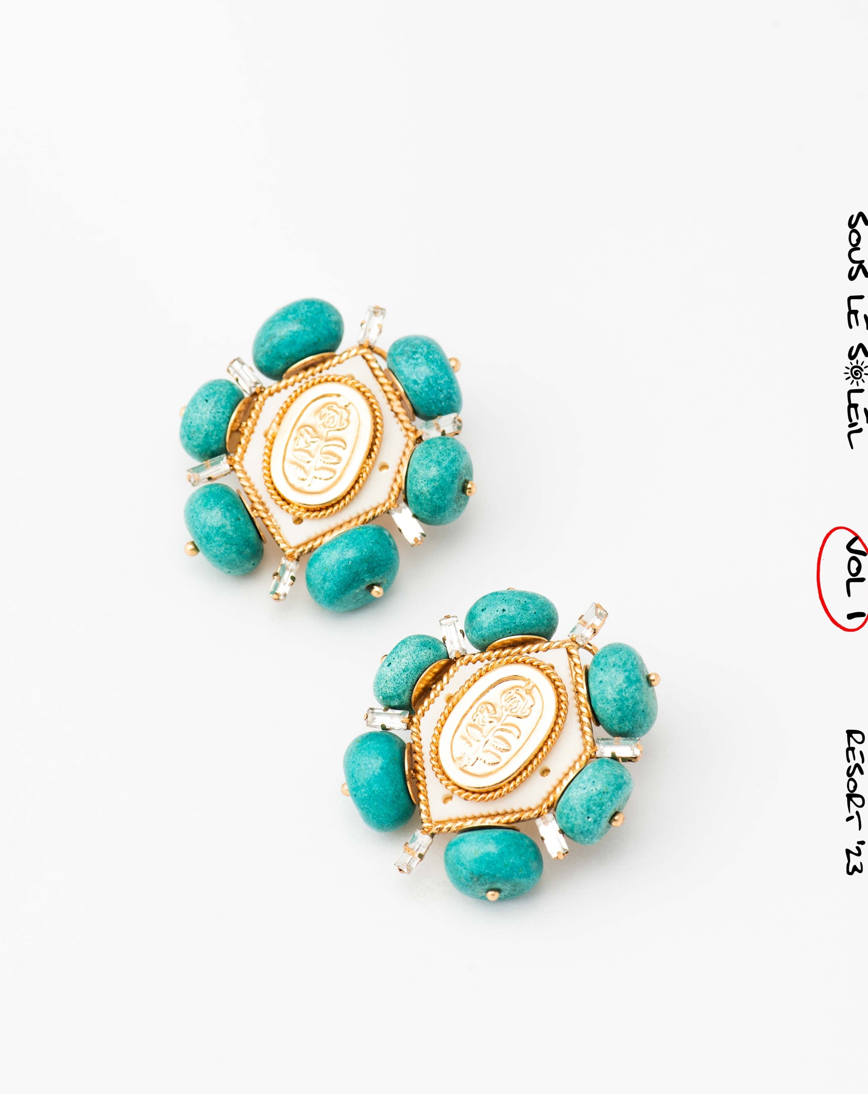 Turq Hexapod Earrings