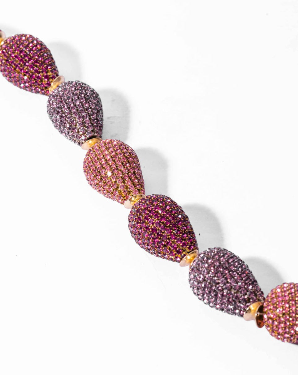 Thin Pyrus Necklace in Pink Ombre Amama