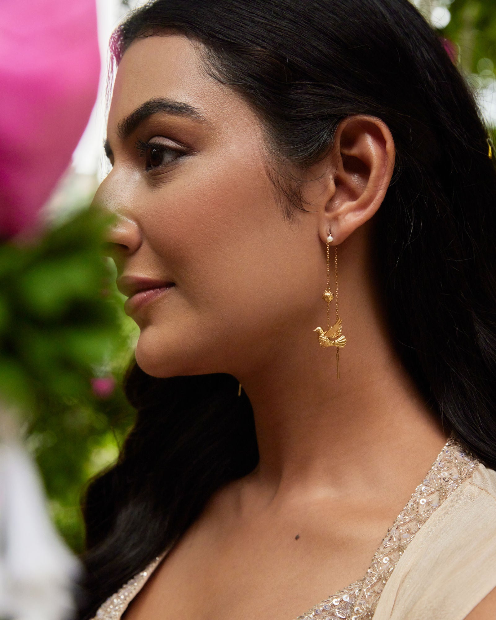 Udatee Chidiya Sui Dhaga Earrings