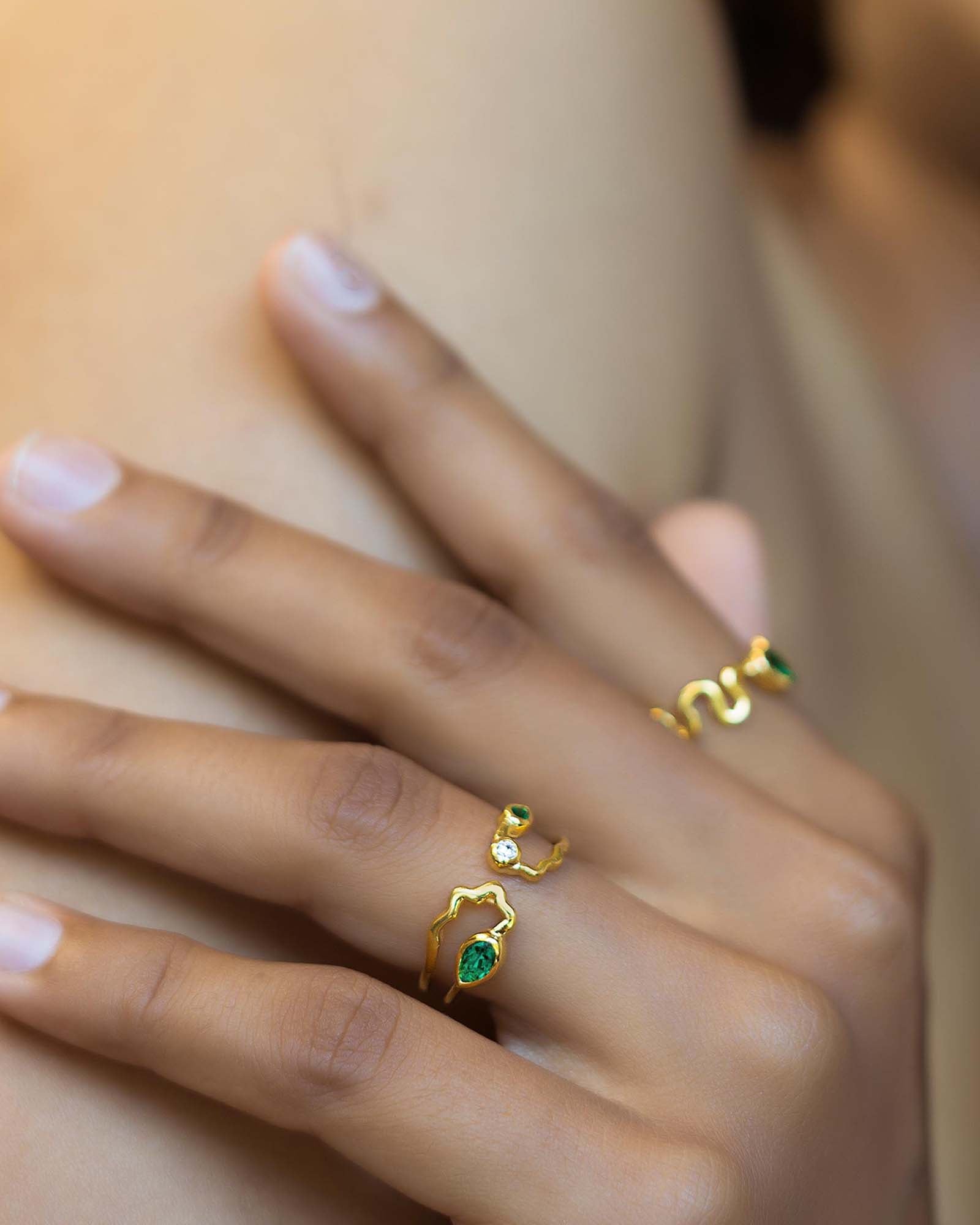 Green XO Ring